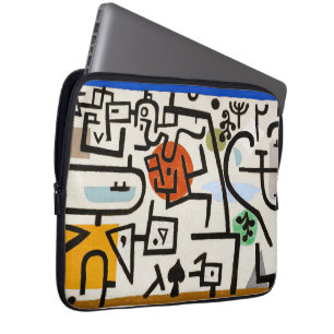Paul Klee "Rich Port" Modern Abstract Laptop Sleeve
