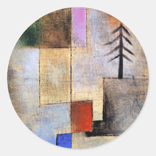 Paul Klee - Small Fir Picture Classic Round Sticker (Front)