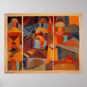 Paul Klee Temple Garden Poster
