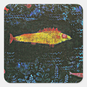 Paul Klee - The Goldfish Square Sticker