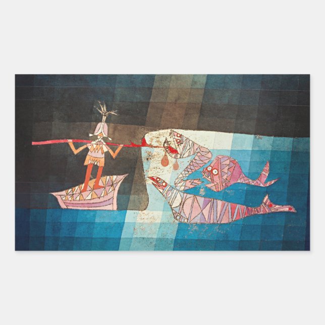 Paul Klee, The Seafarers,  Rectangular Sticker (Front)