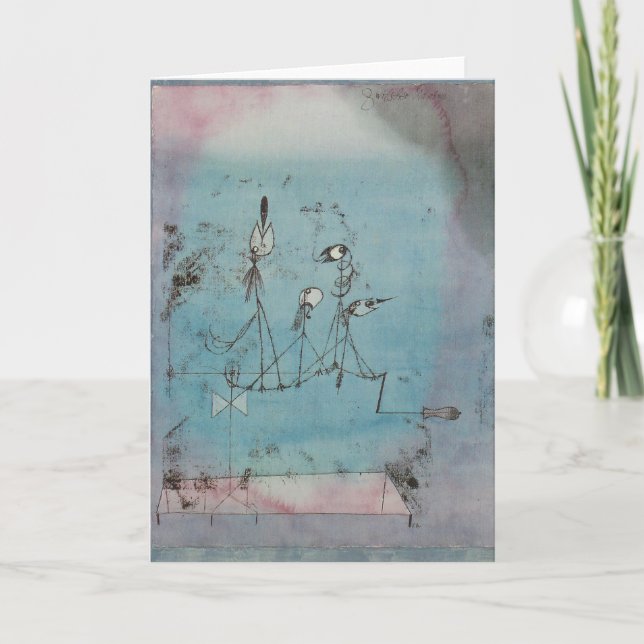 Paul Klee Twittering Machine Greeting Card (Front)