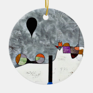 Paul Klee - Winter, abstract art painting, Ceramic Tree Decoration
