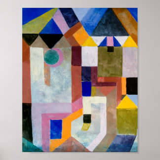 Paul Klee's 'Colorful Architecture (1917)' Poster