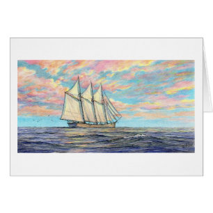 Paul McGehee "A Passing Schooner" Card