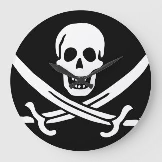 Paul McGehee "Calico Jack's Pirate Flag" Clock