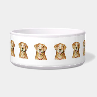 Paul McGehee "Golden Retriever" Large Dog Bowl