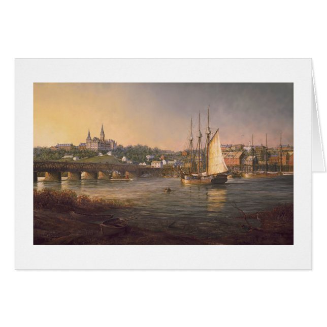 Paul McGehee "Old Georgetown on the Potomac" Card (Front Horizontal)
