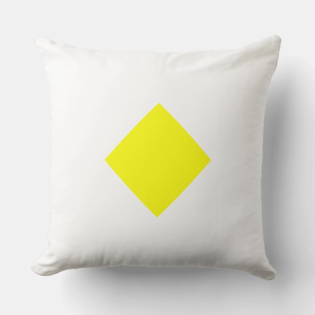 Paul McGehee "Q - Quebec" Maritime Flag Pillow (Front)