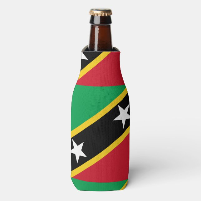 Paul McGehee "St.Kitts & Nevis Flag" Bottle Cooler (Bottle Front)