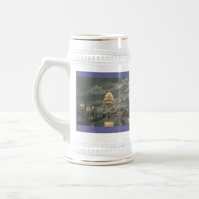 Paul McGehee "The Capitol by Moonlight" Beer Stein (Left)