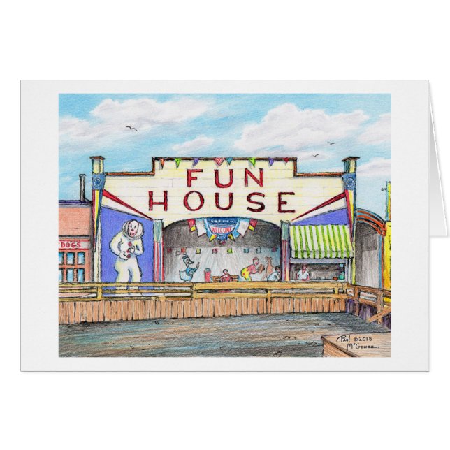 Paul McGehee "The Fun House - Ocean City, MD" Card (Front Horizontal)