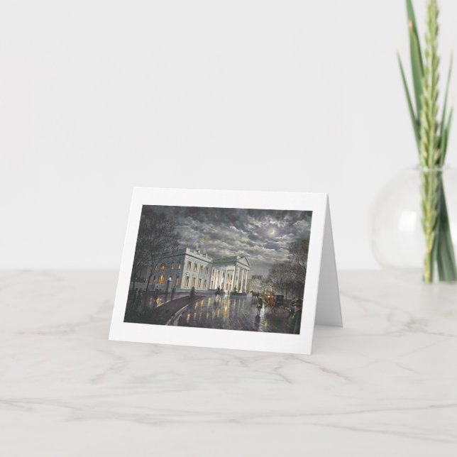 Paul McGehee "The White House by Moonlight" Card (Front)