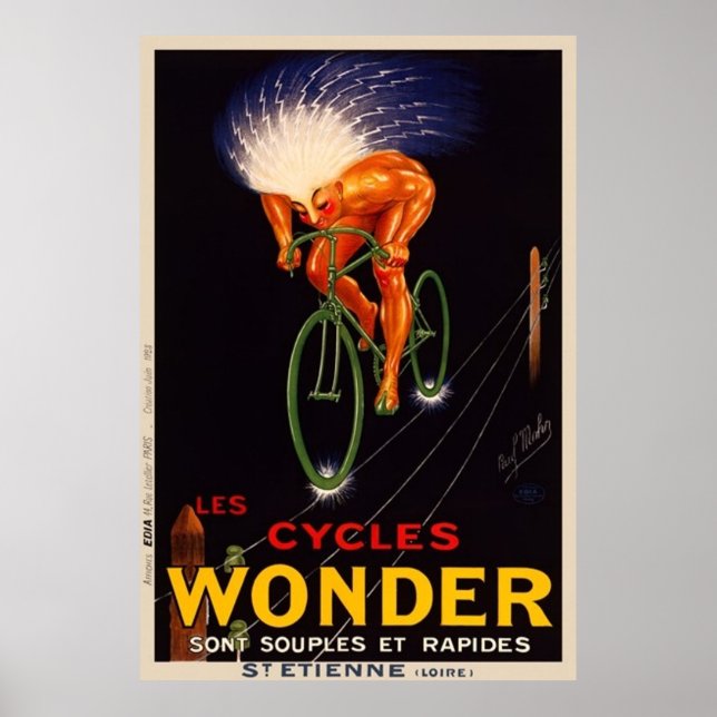 Paul Mohr’s Vintage Wonder Cycle Advertisement Poster (Front)