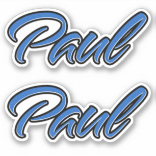 Paul Name blue sticker Sticker Sticker Sticker