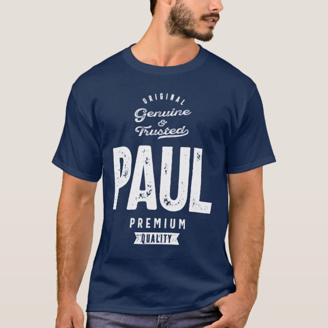 Paul Personalized Name Birthday Gift T-Shirt (Front)