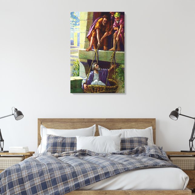 paul preaching christ Wrapped Canvas (Insitu(Bedroom))