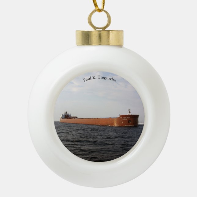 Paul R. Tregurtha ball or snowflake ornament (Front)