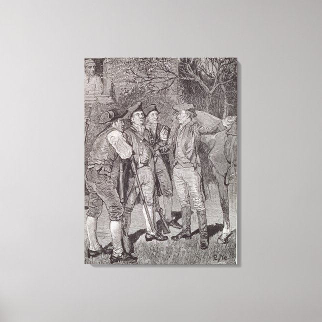 Paul Revere at Lexington Canvas Print (Front)