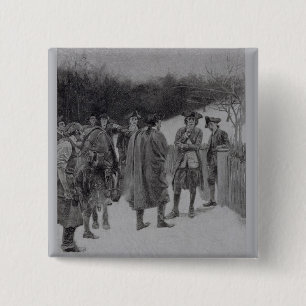 Paul Revere Bringing News to Sullivan 15 Cm Square Badge