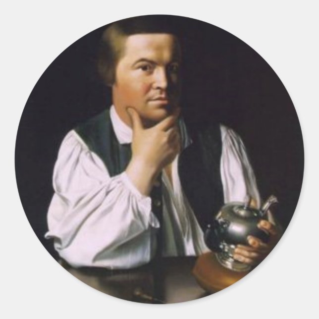 Paul Revere Classic Round Sticker (Front)