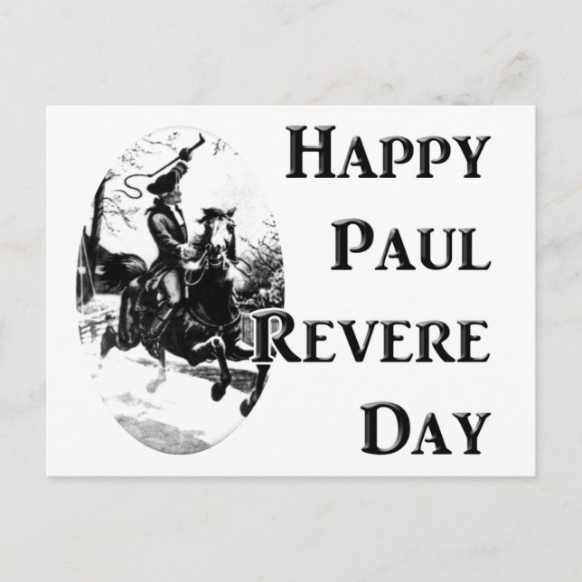 Paul Revere Day Postcard (Front)