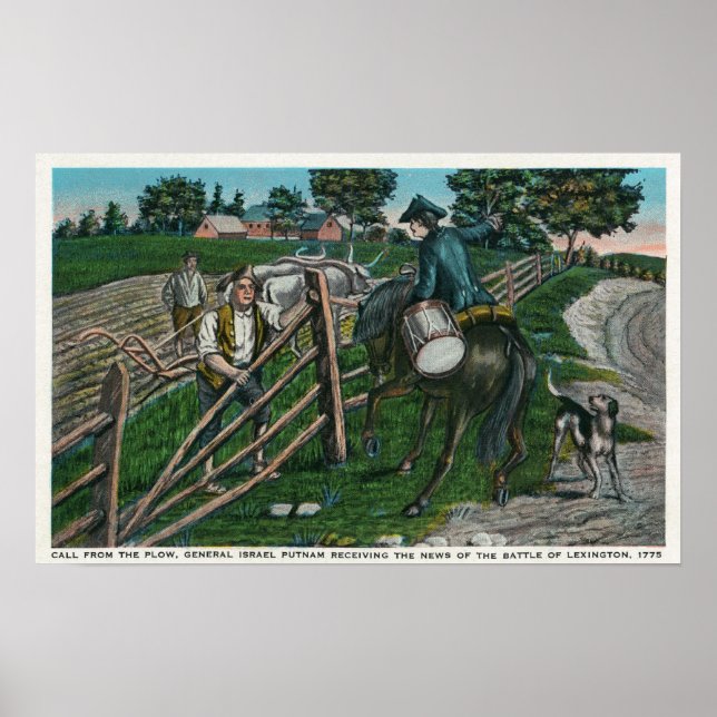 Paul Revere Informing Gen. Israel Putnam Poster (Front)