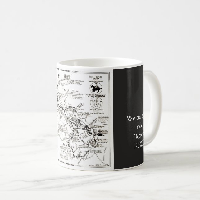 Paul Revere's Ride Black Mug (Front Right)