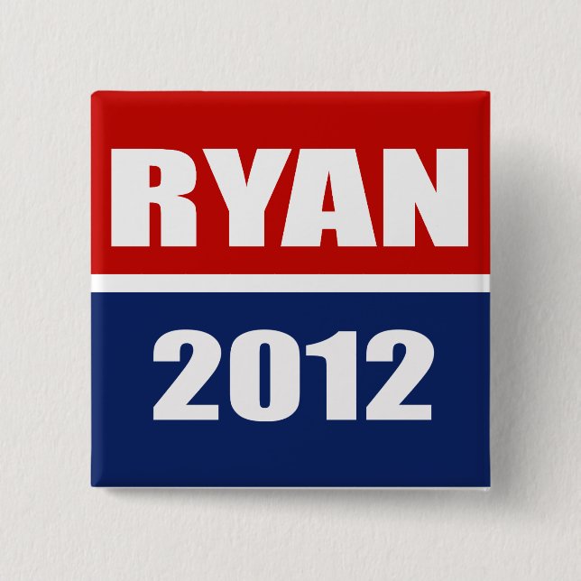 Paul Ryan 2012 15 Cm Square Badge (Front)