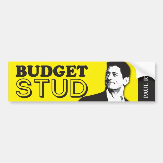 Paul Ryan is a budget Stud Bumper Sticker! Sticker (Front)