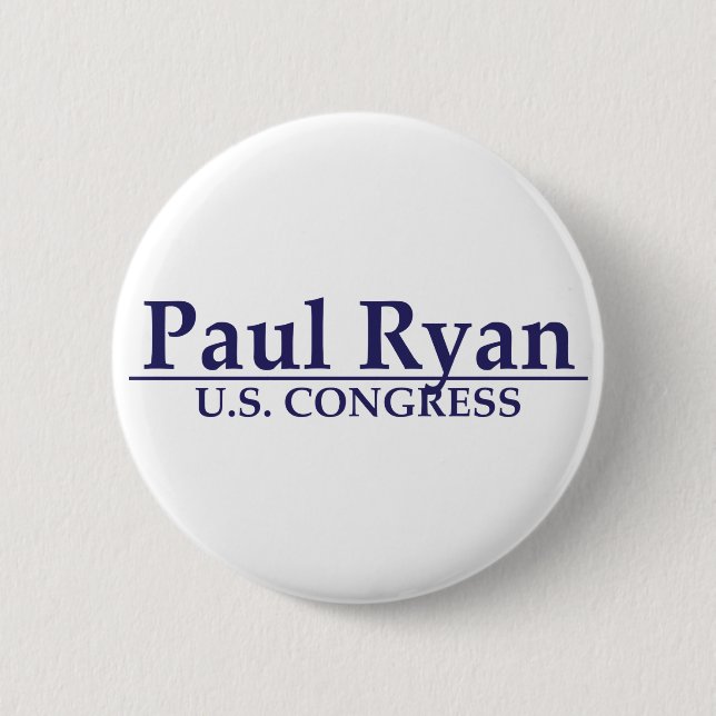 Paul Ryan U.S. Congress 6 Cm Round Badge (Front)