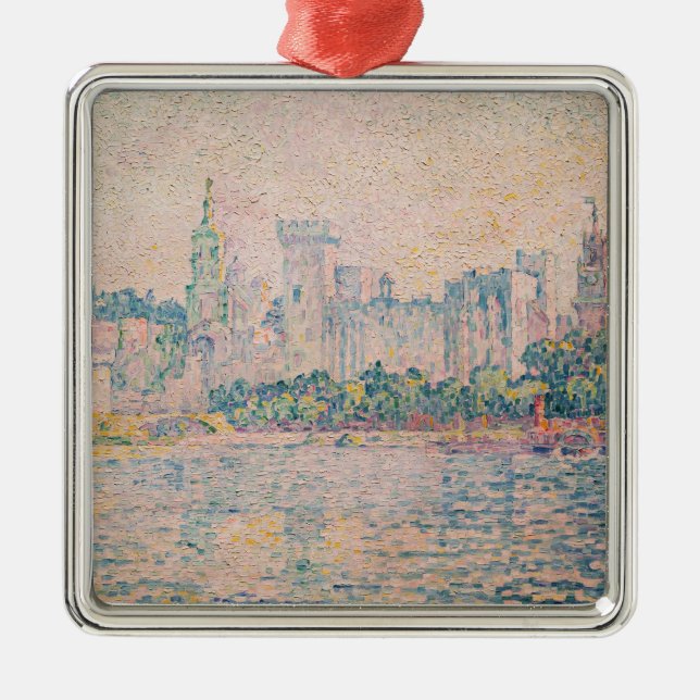 Paul Signac - Avignon, Morning Metal Tree Decoration (Front)