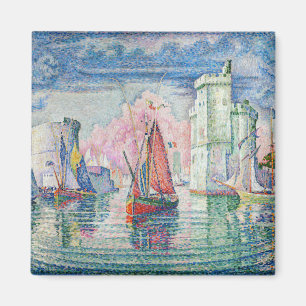 Paul Signac - Entrance of La Rochelle Harbor Magnet