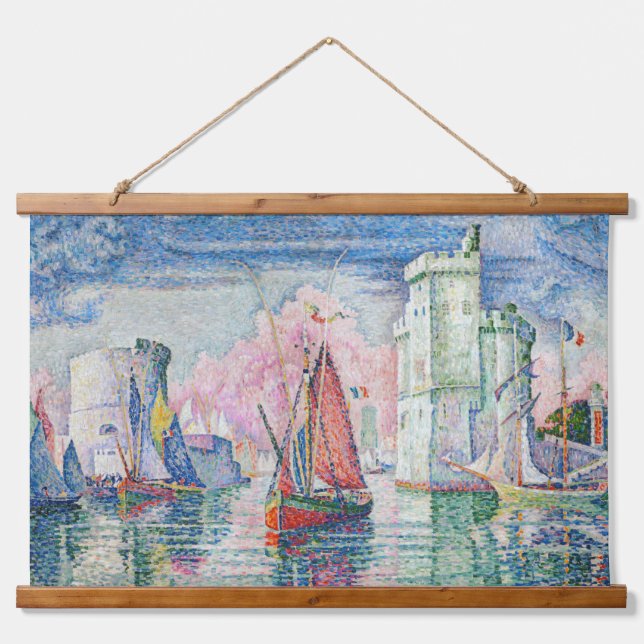 Paul Signac - Entrance of La Rochelle Harbour Hanging Tapestry (Front)