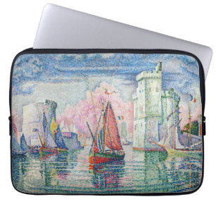 Paul Signac - Entrance of La Rochelle Harbour Laptop Sleeve