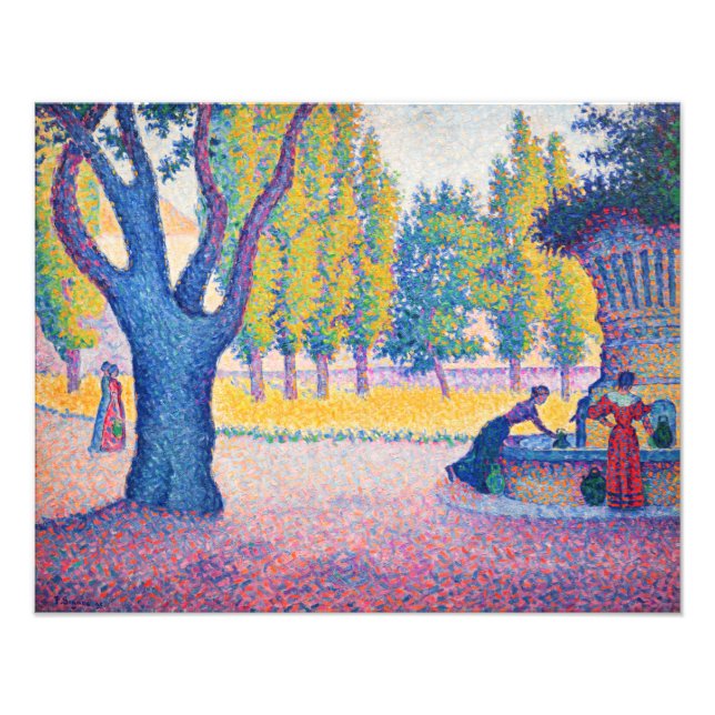 Paul Signac - Fountain des Lices, Saint-Tropez Photo Print (Front)