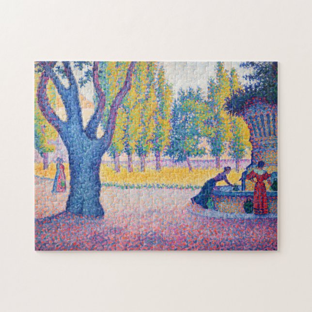 Paul Signac - Fountain of the Lices, Saint-Tropez Jigsaw Puzzle (Horizontal)