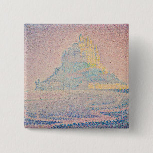 Paul Signac - Mont Saint Michel, Fog and Sun 15 Cm Square Badge