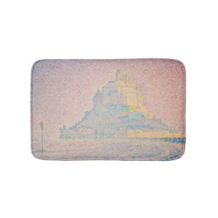Paul Signac - Mont Saint Michel, Fog and Sun Bath Mat