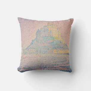 Paul Signac - Mont Saint Michel, Fog and Sun Cushion