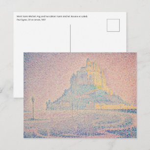 Paul Signac - Mont Saint Michel, Fog and Sun Postcard