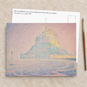 Paul Signac - Mont Saint Michel, Fog and Sun Postcard