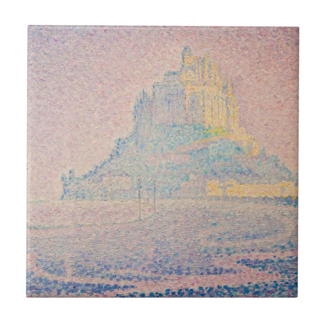 Paul Signac - Mont Saint Michel, Fog and Sun Tile (Front)
