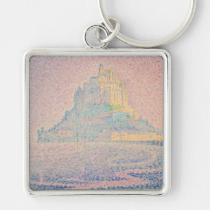 Paul Signac - Mount Saint Michel Fog and Sun Key Ring