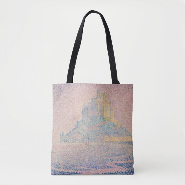 Paul Signac - Mount Saint Michel Fog and Sun Tote Bag (Front)