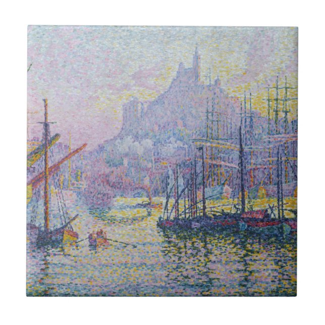 Paul Signac - Notre-Dame-de-la-Garde, Marseille Tile (Front)