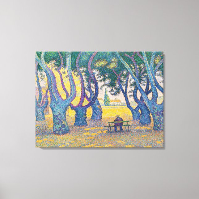 Paul Signac - Place des Lices, Saint-Tropez Canvas Print (Front)