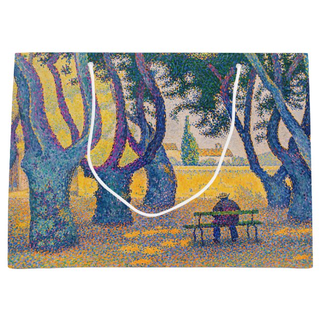 Paul Signac - Place des Lices, Saint-Tropez Large Gift Bag (Front)