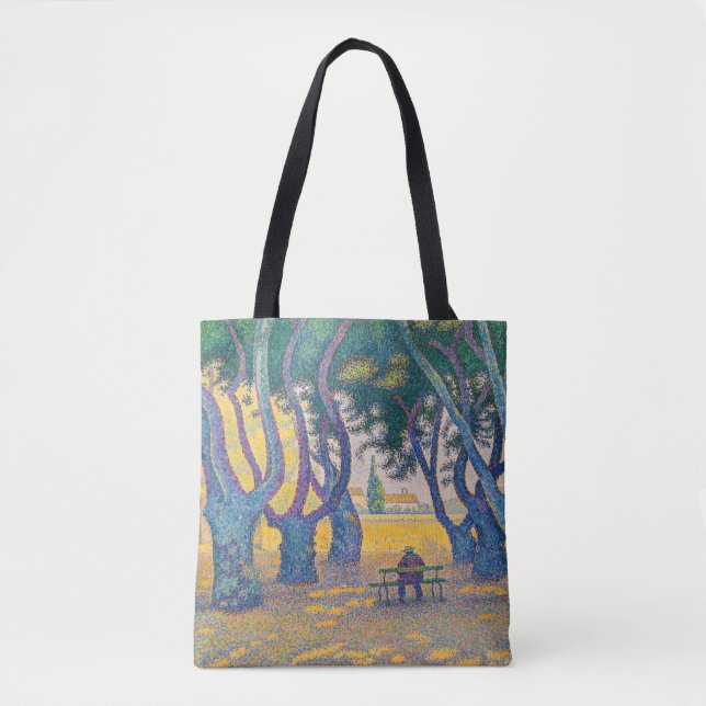 Paul Signac - Place des Lices, Saint-Tropez Tote Bag (Front)