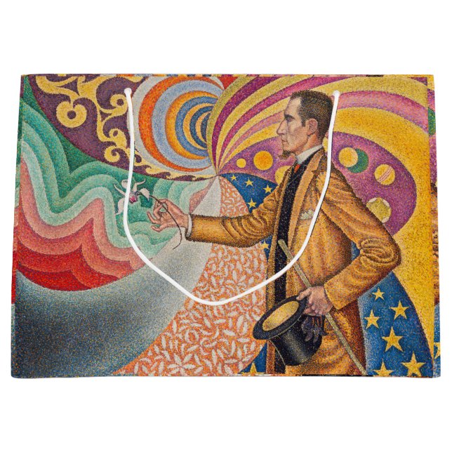 Paul Signac - Portrait of M Felix Feneon, Opus 217 Large Gift Bag (Front)